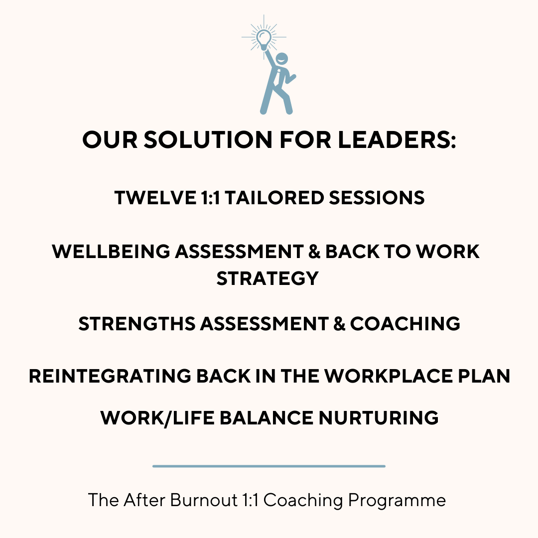 after burnout coaching programme for high potential leaders strengthen.org.uk Key benefits
